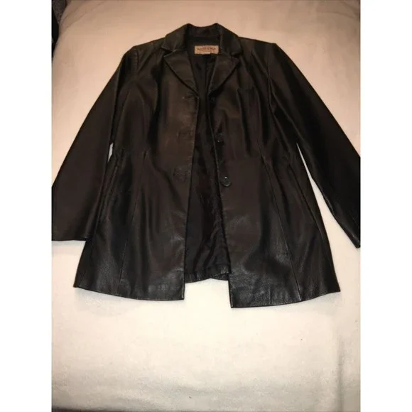 genuine Sonoma jean companies leather coat women’s size small - Picture 1 of 13